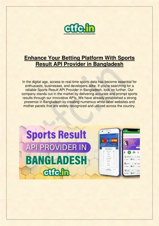 Sports Result API Provider in Bangladesh