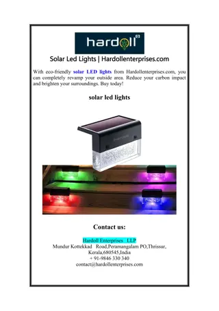 Solar Led Lights | Hardollenterprises.com