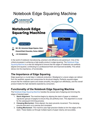 Notebook edge squaring machine