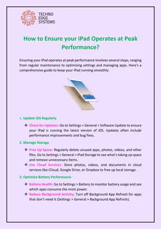 How to Ensure your iPad Operates at Peak Performance?