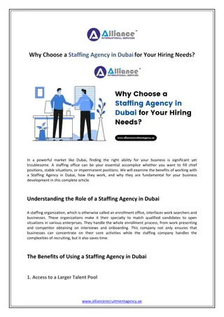 Why Choose a Staffing Agency in Dubai for Your Hiring Needs