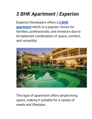 3 BHK Apartment | Experion