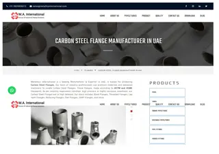 Carbon Steel Flange Manufacturer & Exporter in UAE