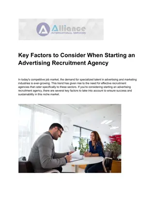 Key Factors to Consider When Starting an Advertising Recruitment Agency