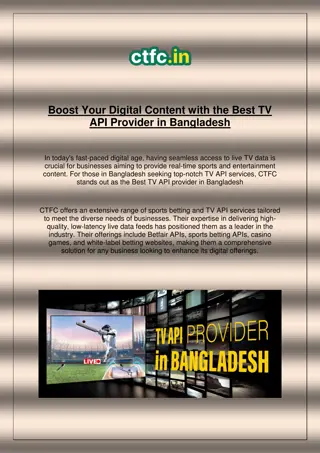 CTFC is the top TV API provider in Bangladesh