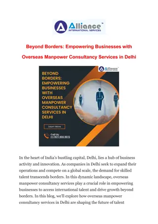 Beyond Borders: Empowering Businesses with Overseas Manpower Consultancy Service