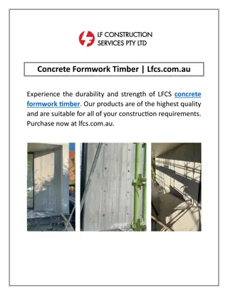 Concrete Formwork Timber | Lfcs.com.au