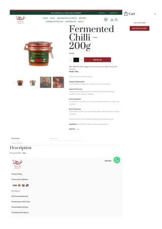 Shop Fermented Chilli 200g| Fermented Hot Sauces