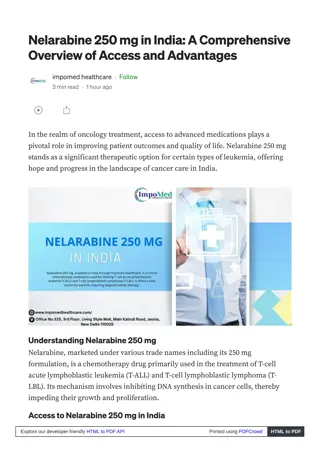 Information regarding the availability of Nelarabine 250 mg in India