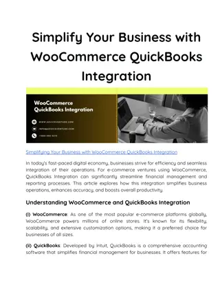 Simplify Your Business with WooCommerce QuickBooks Integration