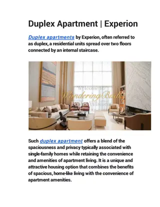 Duplex Apartment | Experion