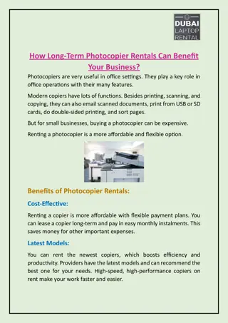 How Long-Term Photocopier Rentals Can Benefit Your Business?