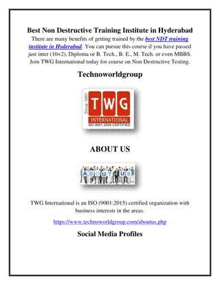 Best Non Destructive Training Institute in Hyderabad, technoworldgroup