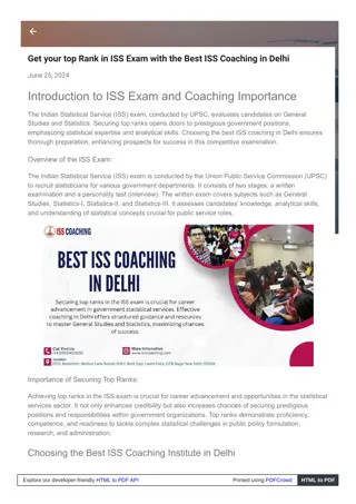 An overview of top ISS coaching institutes in Delhi