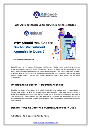 Why Should You Choose Doctor Recruitment Agencies in Dubai