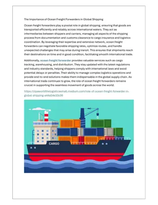 The Importance of Ocean Freight Forwarders in Global Shipping