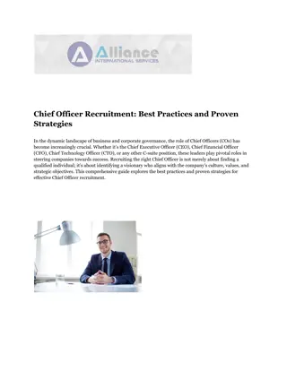 Chief Officer Recruitment: Looking for a Leader at Alliance Recruitment Agency?