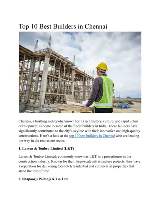 Top 10 Best Builders in Chennai - Chennai top 10