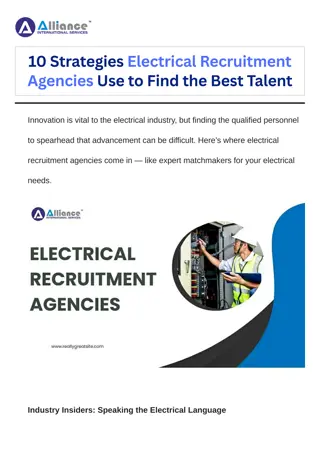 10 Strategies Electrical Recruitment Agencies Use to Find the Best Talent