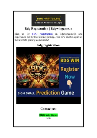 Bdg Registration | Bdgwingame.in