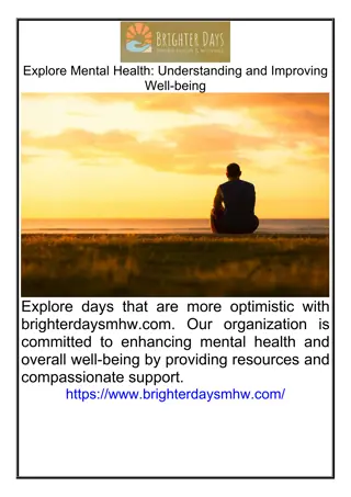 Explore Mental Health Understanding and Improving Well-being