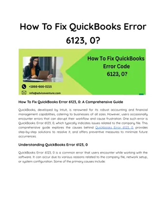 How To Fix QuickBooks Error 6123, 0