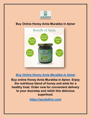 Buy Online Honey Amla Murabba In Ajmer