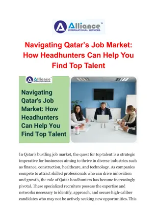Navigating Qatar’s Job Market: How Headhunters Can Help You Find Top Talent