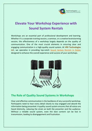 Elevate Your Workshop Experience with Sound System Rentals