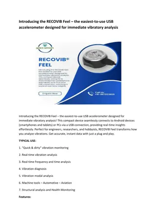 Introducing the RECOVIB Feel – the easiest-to-use USB accelerometer designed for immediate vibratory analysis