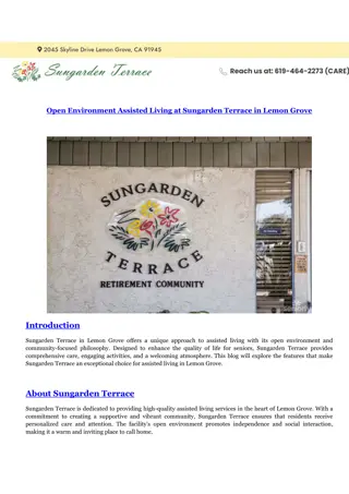 Open environment assisted living in Lemon Grove | Sungarden Terrace