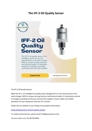 The IFF-2 Oil Quality Sensor