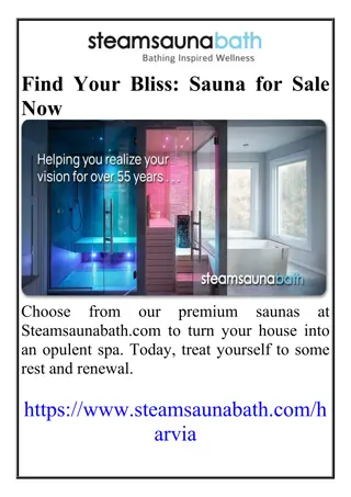 Find Your Blis Sauna for Sale Now