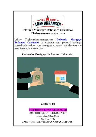 Colorado Mortgage Refinance Calculator | Thehomeloanarranger.com