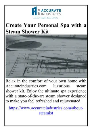 Create Your Personal Spa with a Steam Shower Kit