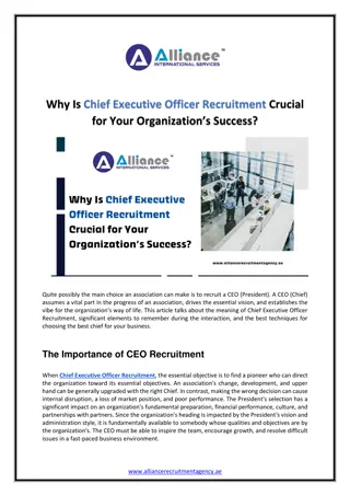 Why Is Chief Executive Officer Recruitment Crucial for Your Organization