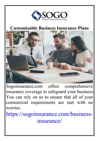 Customizable Business Insurance Plans