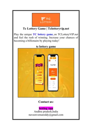 Tc Lottery Game | Tclotteryvip.net