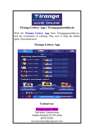 Tiranga Lottery App | Tirangagameonline.in
