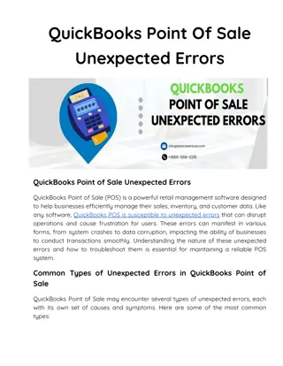 QuickBooks Point Of Sale Unexpected Errors