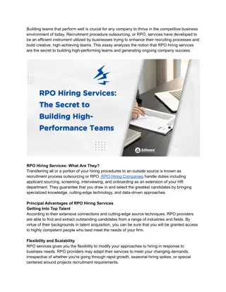 RPO Hiring Services The Secret to Building High-Performance Teams