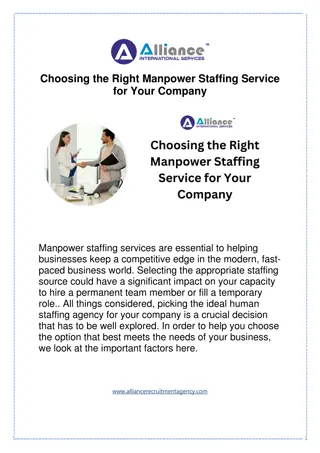 Choosing the Right Manpower Staffing Service for Your Company