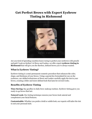 Get Perfect Brows with Expert Eyebrow Tinting in Richmond
