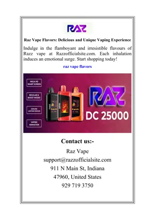 Raz Vape Flavors Delicious and Unique Vaping Experience01