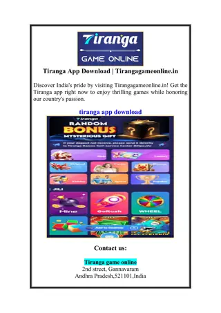 Tiranga App Download | Tirangagameonline.in