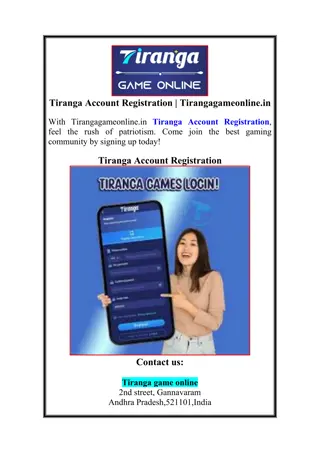 Tiranga Account Registration | Tirangagameonline.in