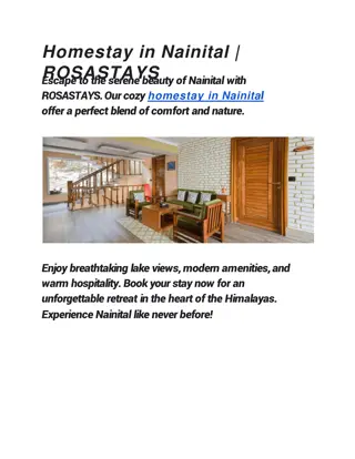 Homestay in Nainital | ROSASTAYS