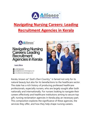 Navigating Nursing Careers Leading Recruitment Agencies in Kerala