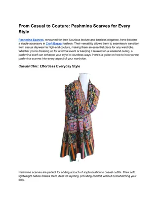 From Casual to Couture_ Pashmina Scarves for Every Style