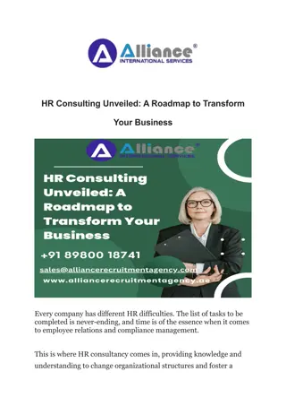 HR Consulting Unveiled A Roadmap to Transform Your Business